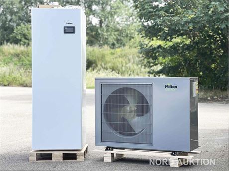 9 KW Luft til vand varmepumpe + DUO indedel Milton Greenline