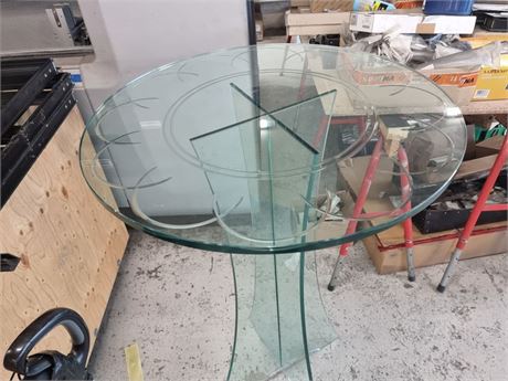 Højt bord i glas