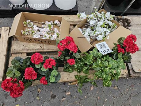 Palle med kunstige blomster