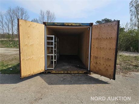 20" isoleret container med lås og reoler