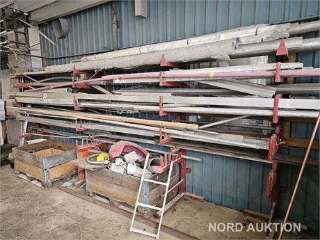 Grenreol med indhold af aluminiumsprofiler