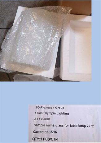 Parti Olympia lightning glas for table lamp