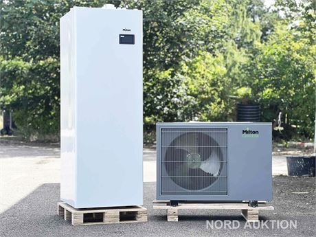 6 KW Luft til vand varmepumpe + DUO inderdel Milton Greenline