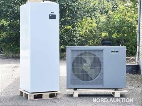 9 KW Luft til vand varmepumpe + DUO indedel Milton Greenline