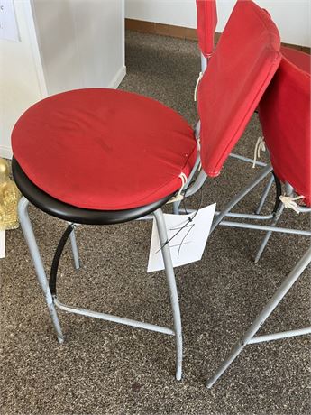 3 stk. røde barstole