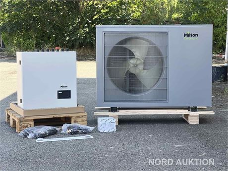 12 KW Luft til vand varmepumpe + 6-19 KW indedel Milton Greenline