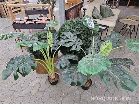 4 stk. kunstige planter