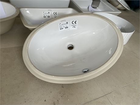 Oval håndvask til underlimning VALADARES 18327002
